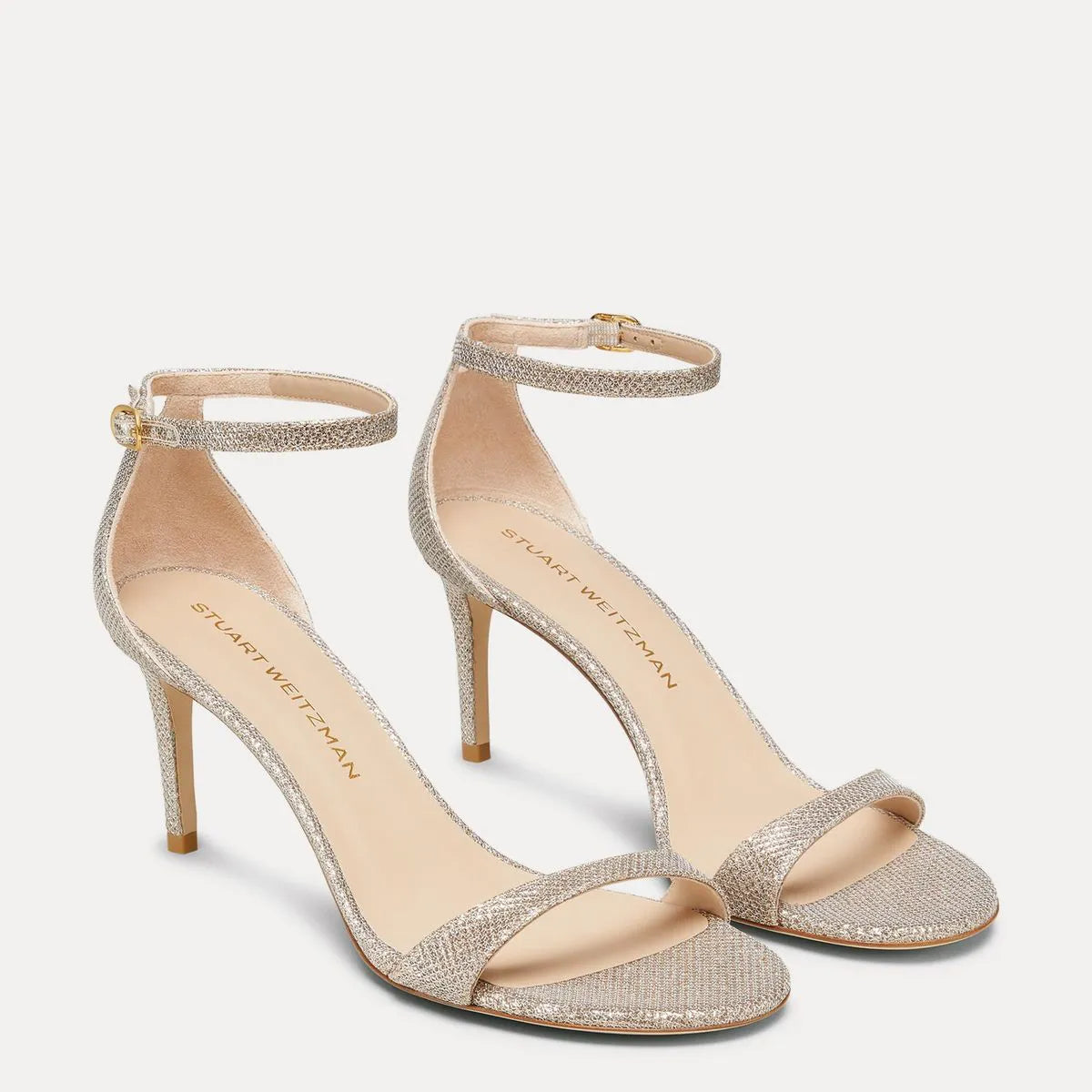 Nudist II Sandal 75 - Poudre Lamé Fabric