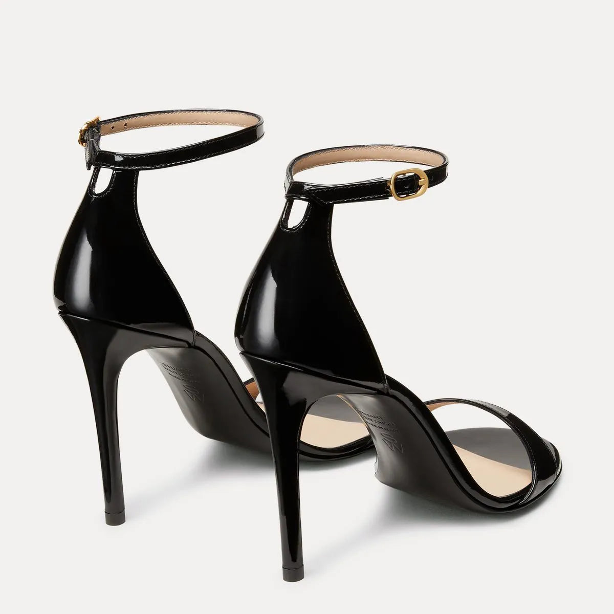 Nudist II Sandal 100 - Black Patent Leather
