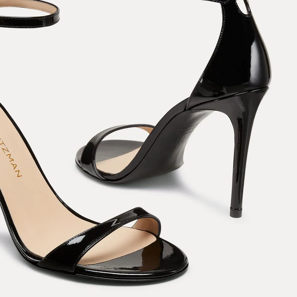 Nudist II Sandal 100 - Black Patent Leather