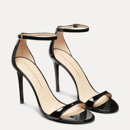 Nudist II Sandal 100 - Black Patent Leather