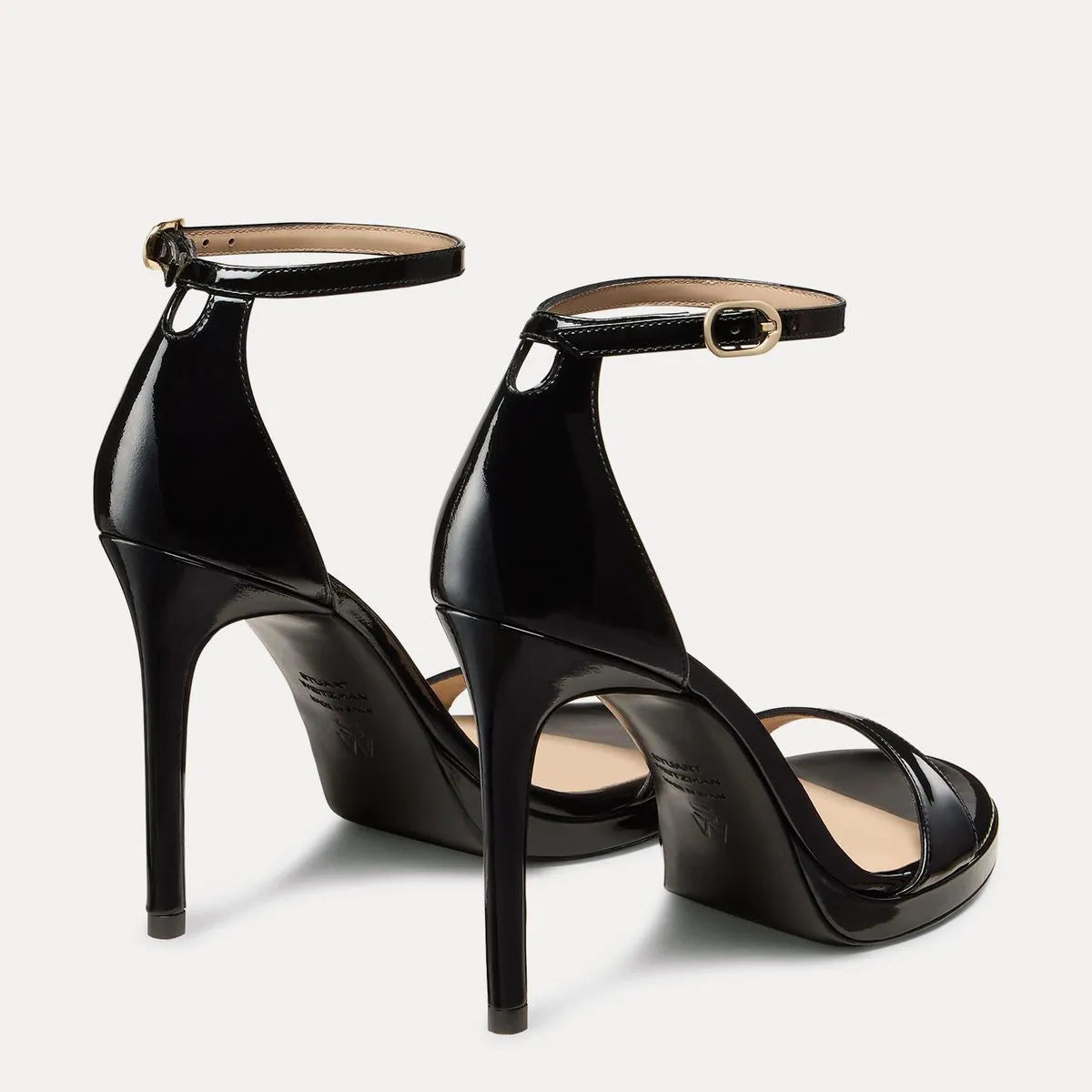 Nudist Platform Sandal - Black Patent Leather