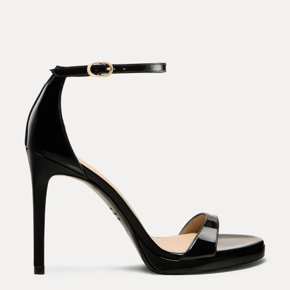 Nudist Platform Sandal - Black Patent Leather
