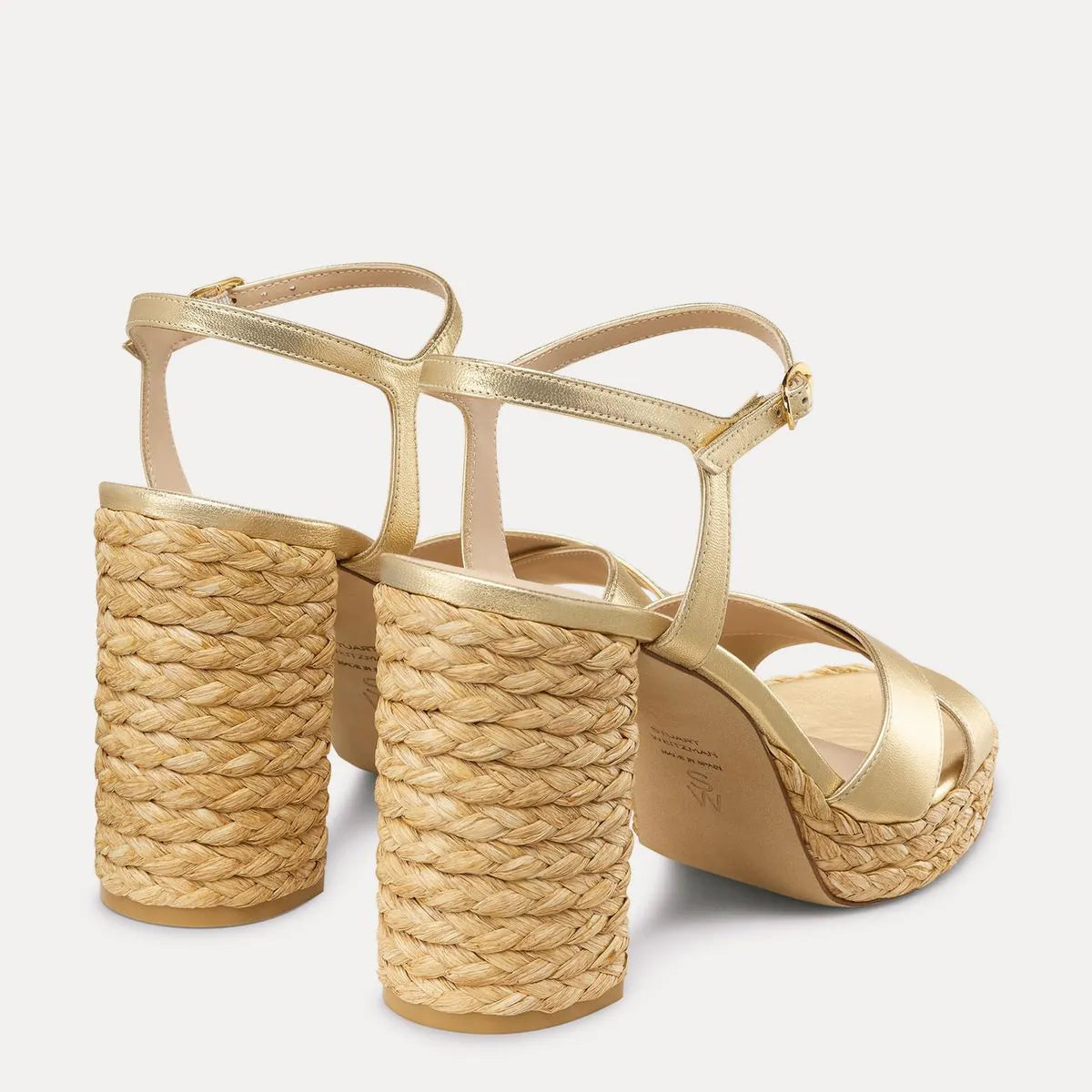 Dayna Platform Sandal 110 - Golden Leather & Jute