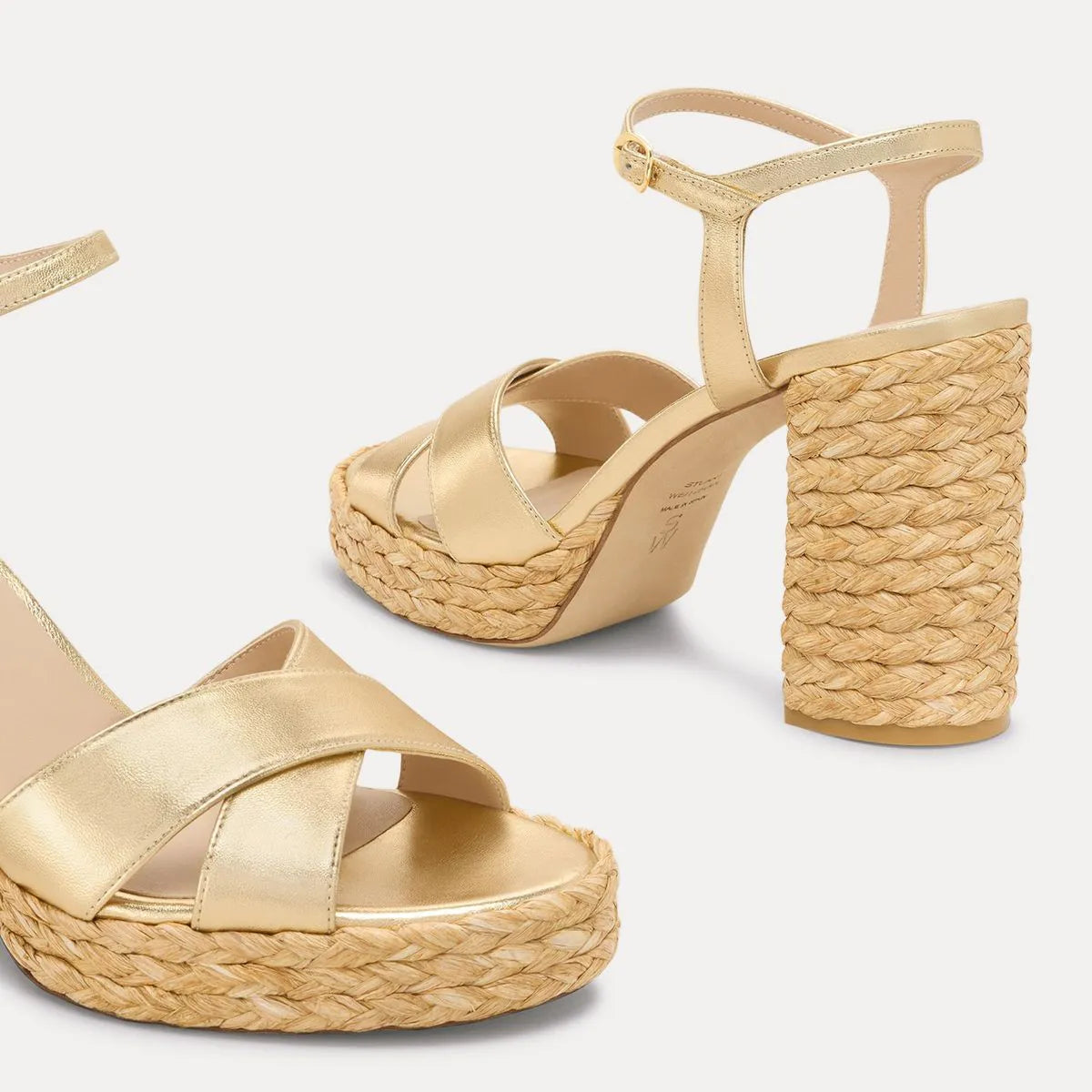 Dayna Platform Sandal 110 - Golden Leather & Jute