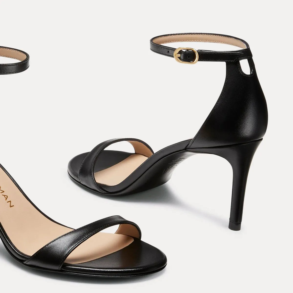 Nudist II Sandal 75 - Black Leather