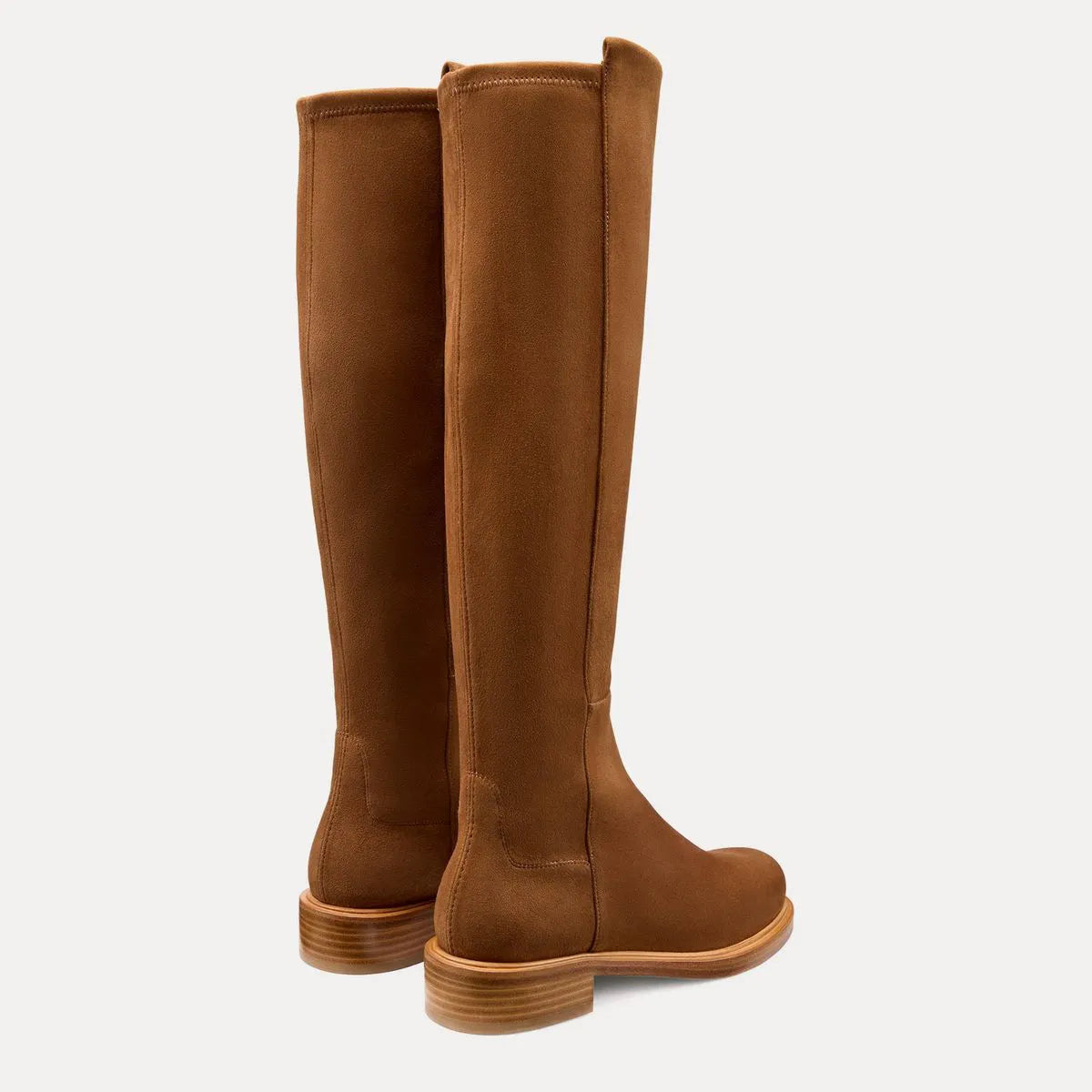 5050 Gisele Knee-High Boot - Almond Suede & Microstretch