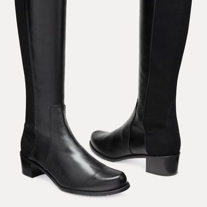 Reserve Over-the-Knee Boot - Black Leather & Microstretch