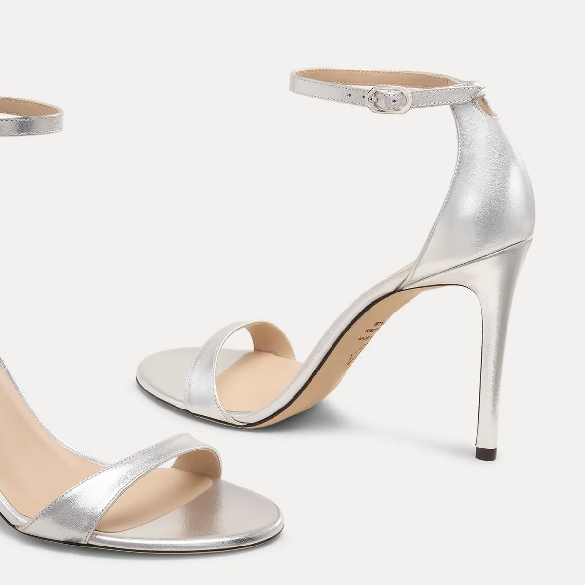 Nudist II Sandal 100 - Silver Leather