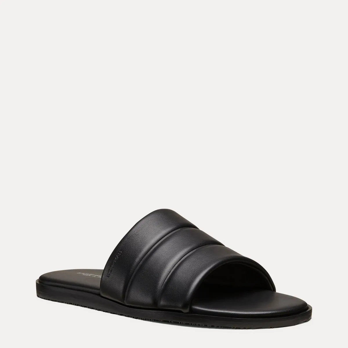 Men's Brentin Slide Sandal - Black Leather