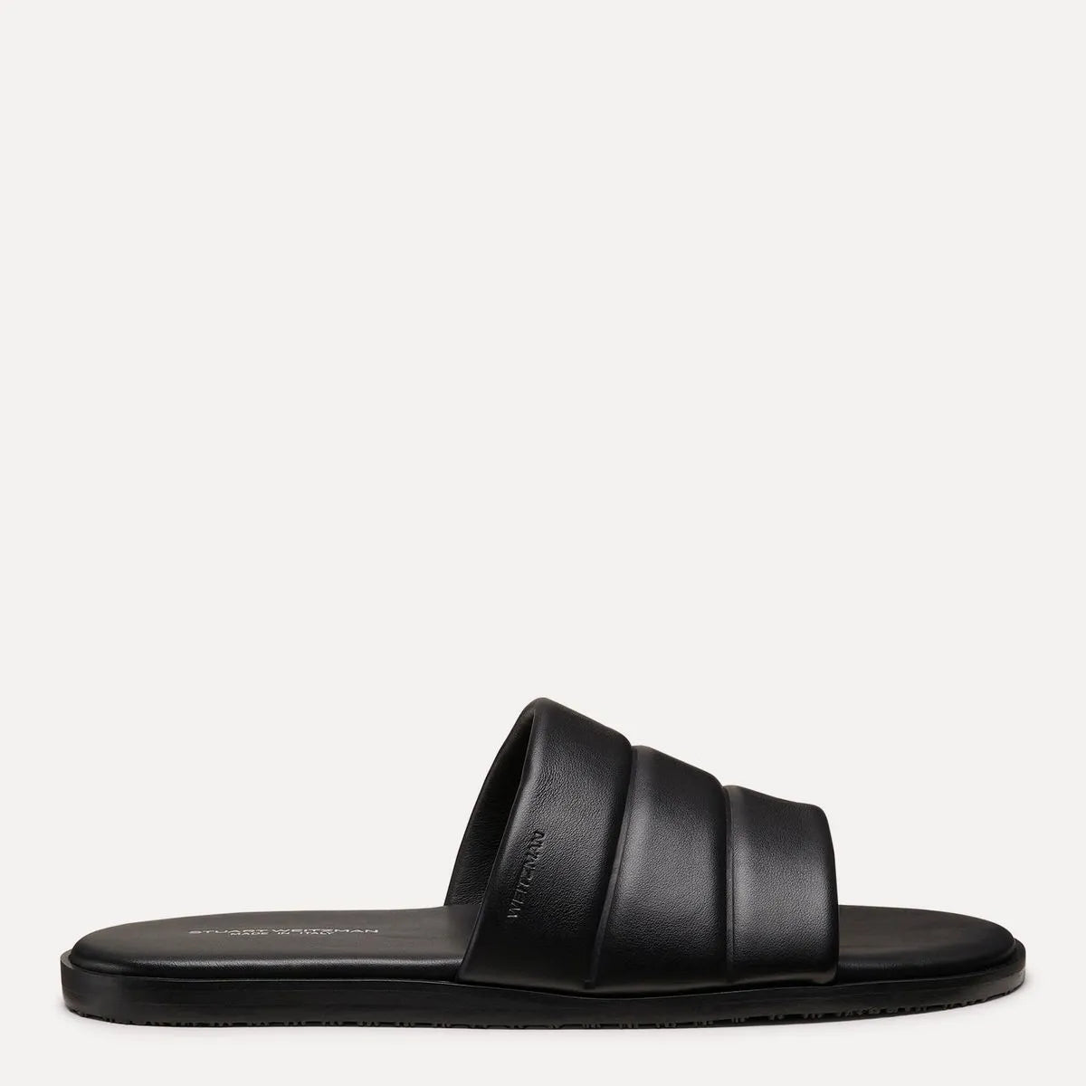 Men's Brentin Slide Sandal - Black Leather