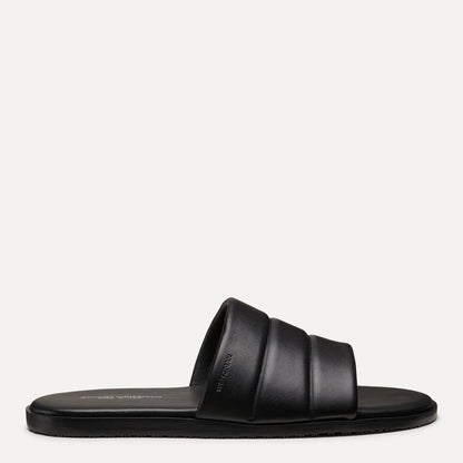Men's Brentin Slide Sandal - Black Leather