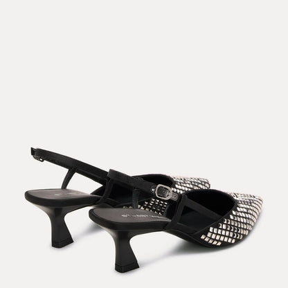 Vinnie Radiant Slingback Pump 50 - Black Crystals & Satin