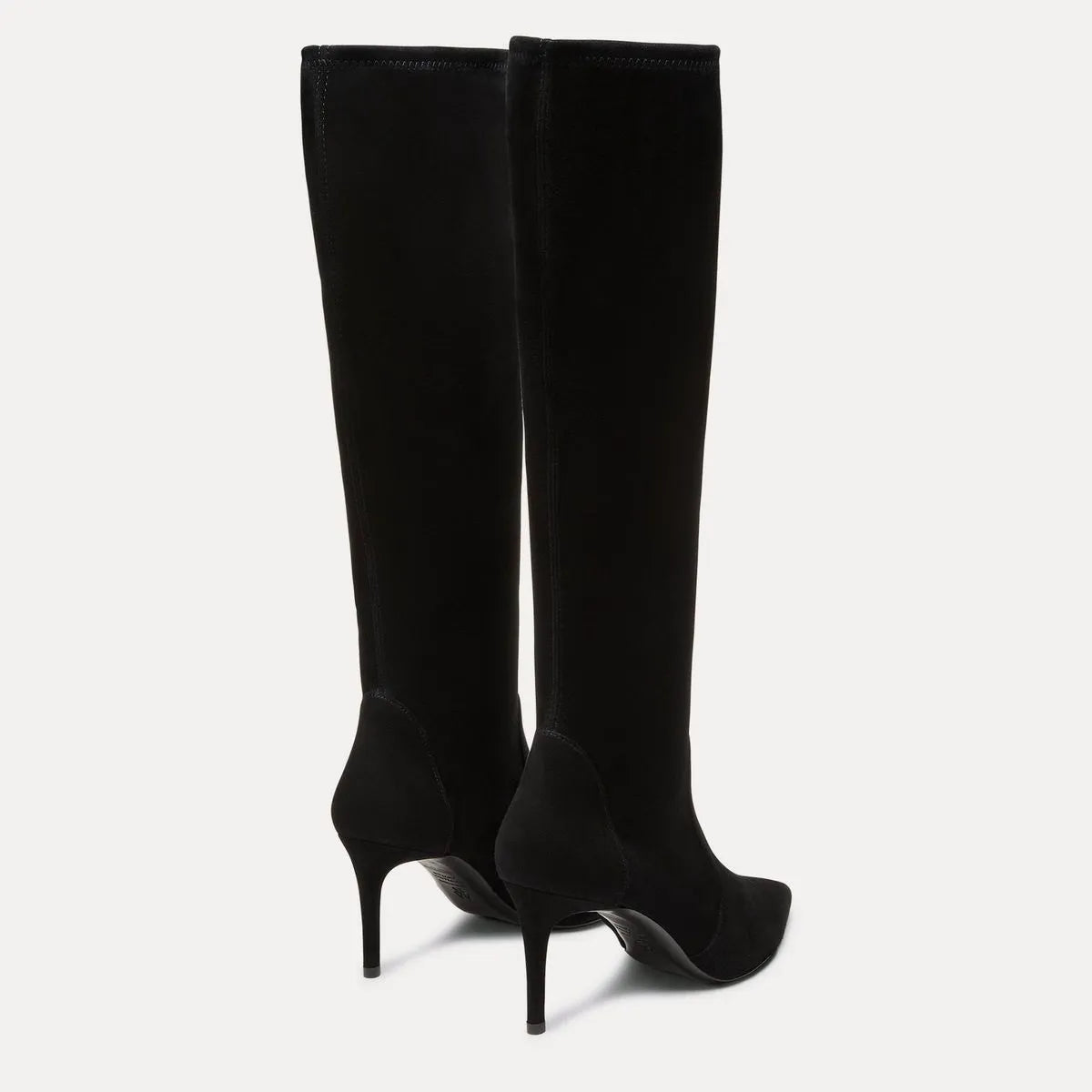 Stuart Power Knee-High Boot 75 - Black Stretch Suede