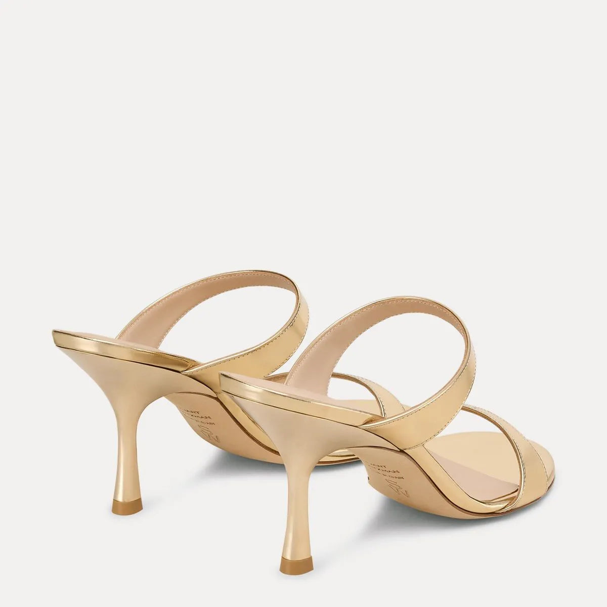 Nudist Slide Sandal 85 - Platino Gold Leather