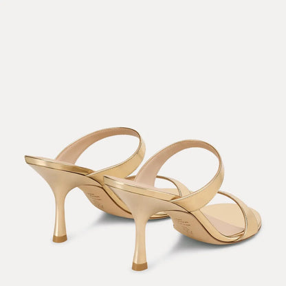 Nudist Slide Sandal 85 - Platino Gold Leather