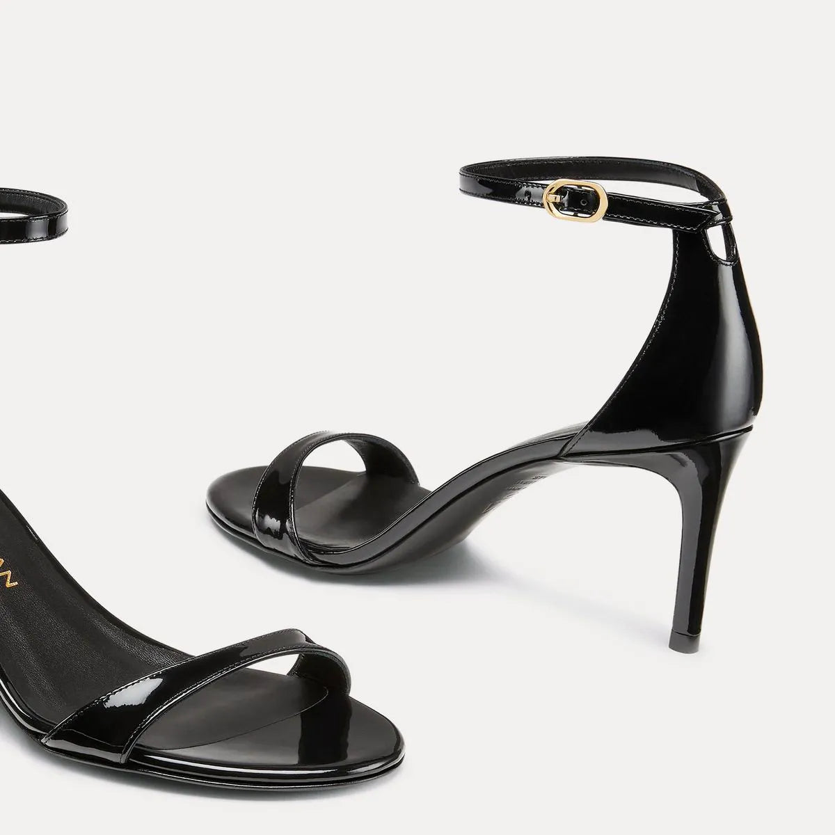 Nudist II Sandal 75 - Black Patent Leather