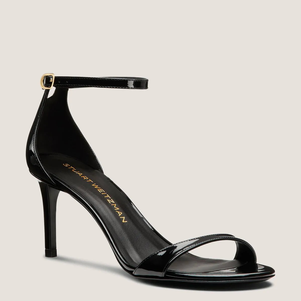 Nudist II Sandal 75 - Black Patent Leather