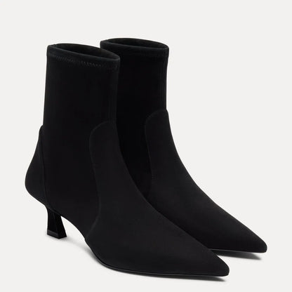 Vinnie Stretch Bootie 50 - Black Stretch Suede