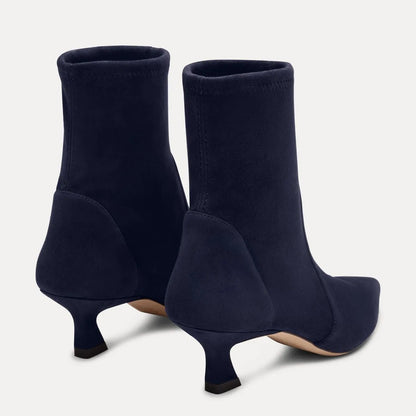 Vinnie Stretch Bootie 50 - Navy Blue Stretch Suede
