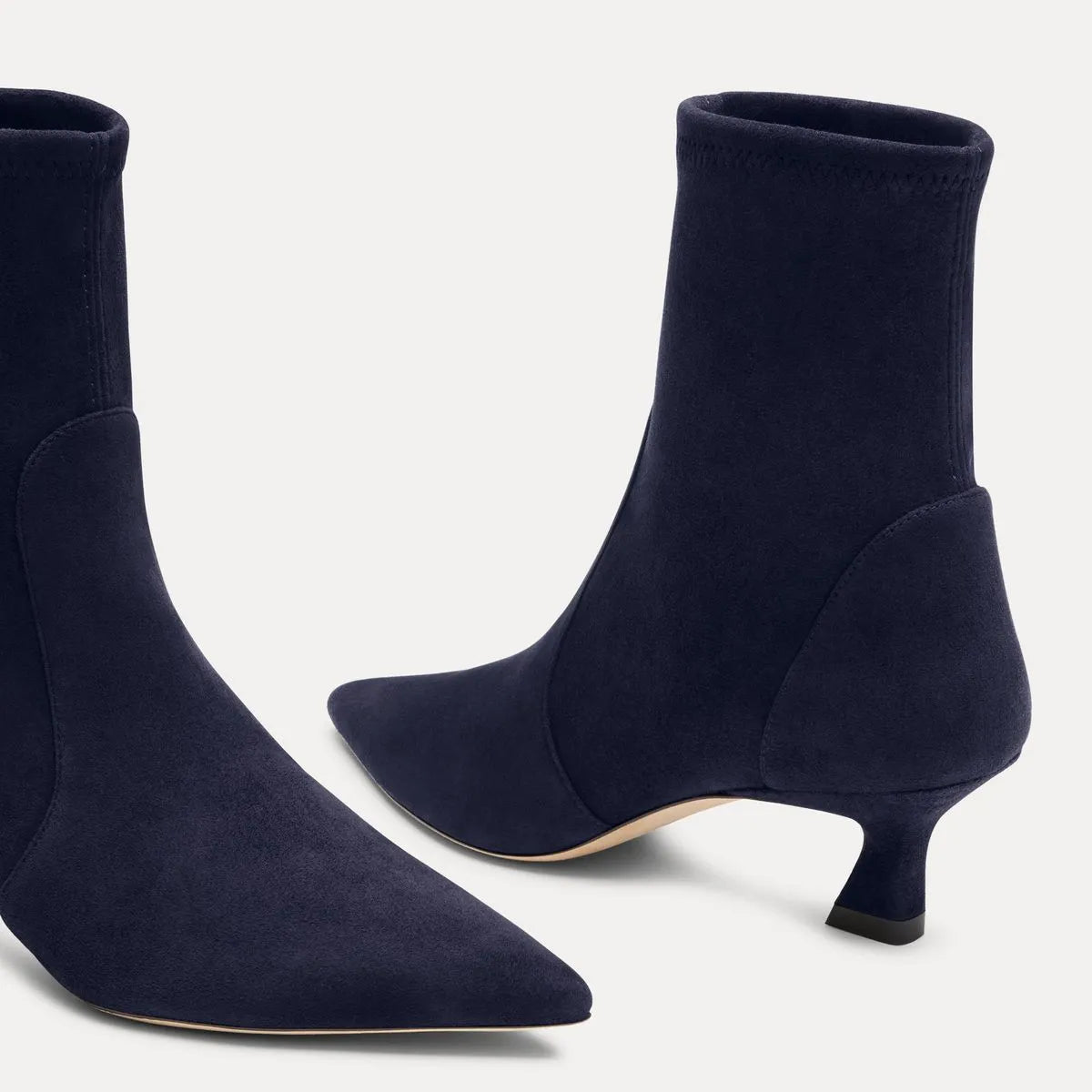 Vinnie Stretch Bootie 50 - Navy Blue Stretch Suede