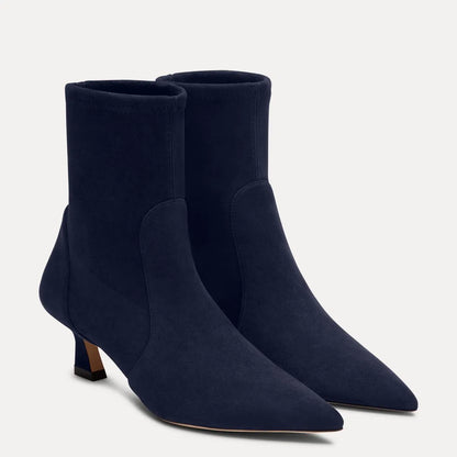 Vinnie Stretch Bootie 50 - Navy Blue Stretch Suede