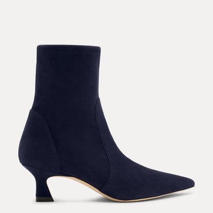 Vinnie Stretch Bootie 50 - Navy Blue Stretch Suede
