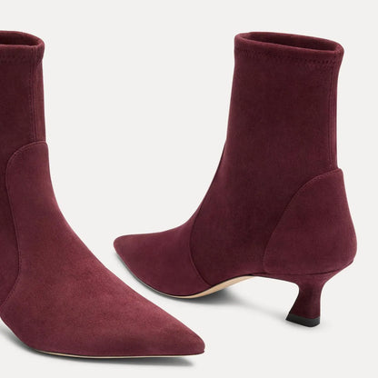 Vinnie Stretch Bootie 50 - Boysenberry Stretch Suede