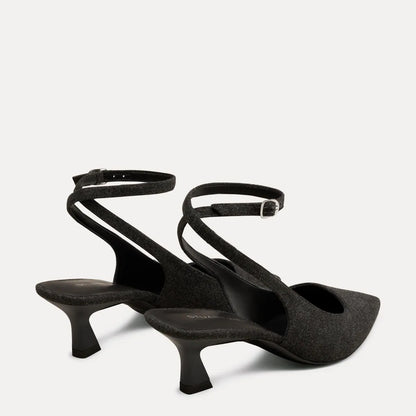 Vinnie Ankle-Strap Pump 50 - Charcoal Flannel