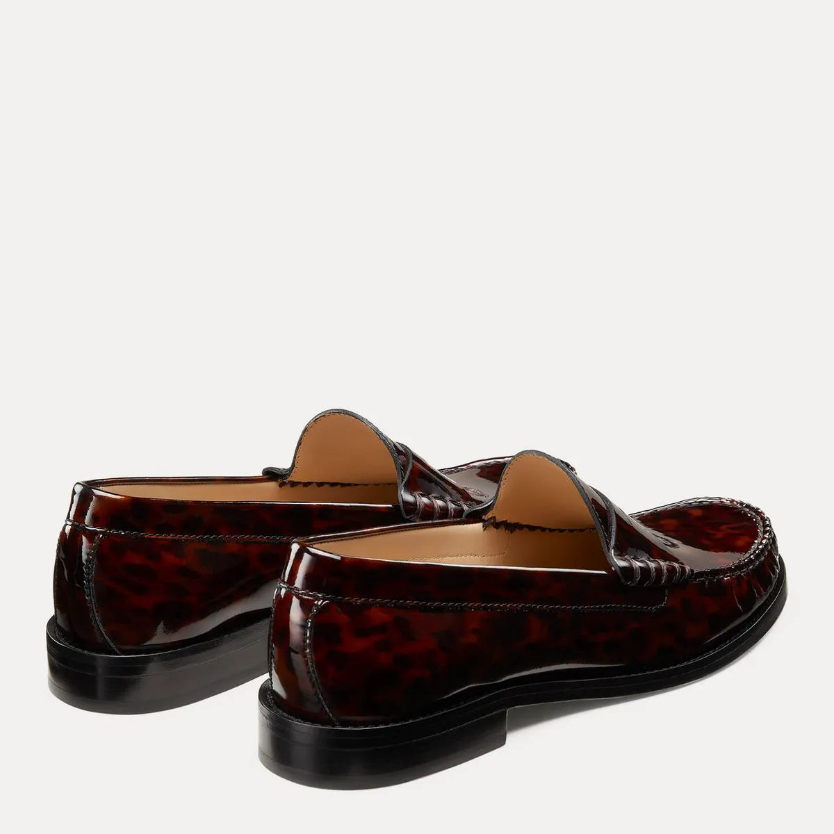 Lottie Loafer - Brown Tortoise-Print Leather