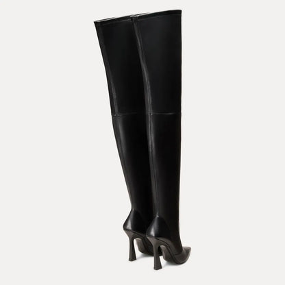 Ultravinnie Over-the-Knee Boot - Black Stretch Leather