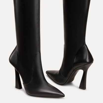 Ultravinnie Over-the-Knee Boot - Black Stretch Leather